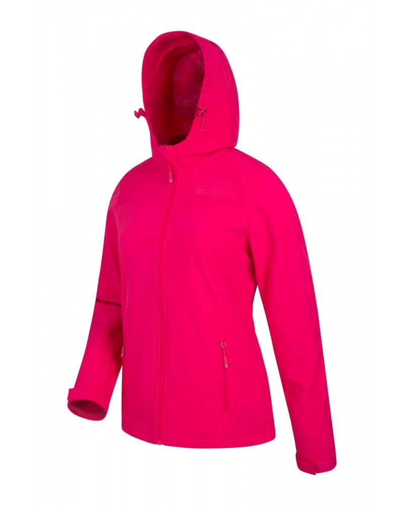 Exodus Womens Water Resistant Softshell Jacket Pink $29.40 Jackets