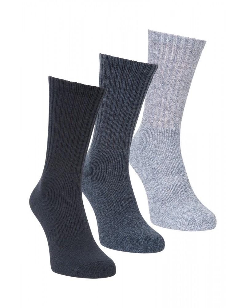 Outdoor Mens Mid-Calf Hiking Socks 3-pack Navy $10.19 Accessories