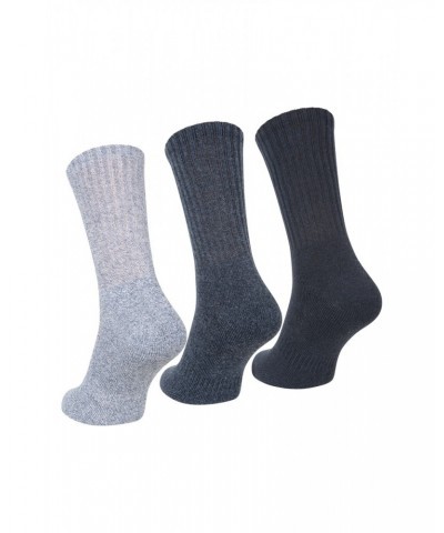 Outdoor Mens Mid-Calf Hiking Socks 3-pack Navy $10.19 Accessories