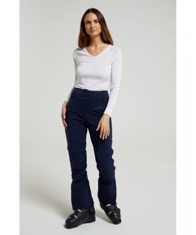 Avalanche Recco Womens High-Waisted Softshell Ski Pants Navy $36.75 Pants