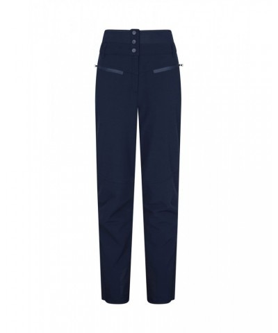 Avalanche Recco Womens High-Waisted Softshell Ski Pants Navy $36.75 Pants