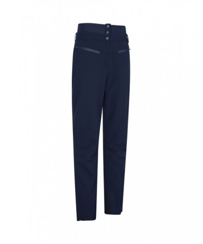 Avalanche Recco Womens High-Waisted Softshell Ski Pants Navy $36.75 Pants