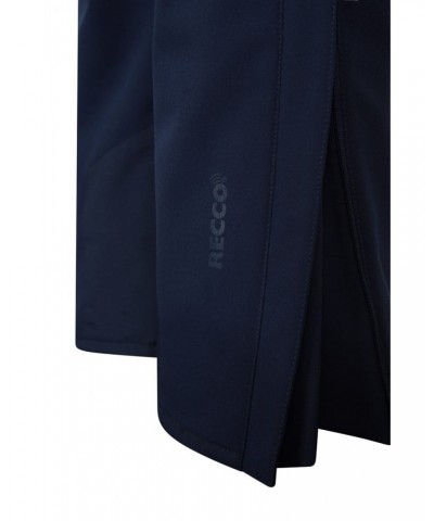 Avalanche Recco Womens High-Waisted Softshell Ski Pants Navy $36.75 Pants