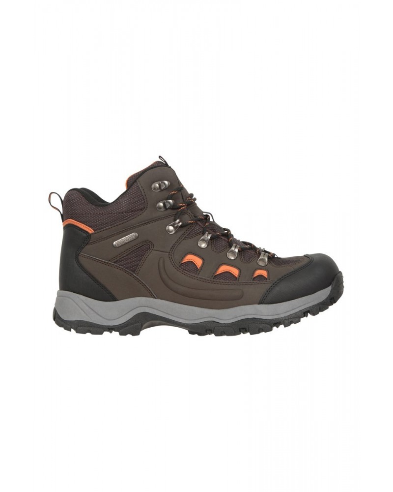 Adventurer Mens Waterproof Hiking Boots Brown $29.40 Footwear