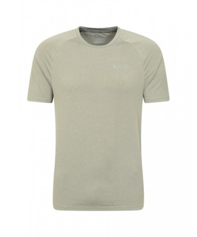 Agra Mens Melange T-Shirt Khaki $14.57 Active