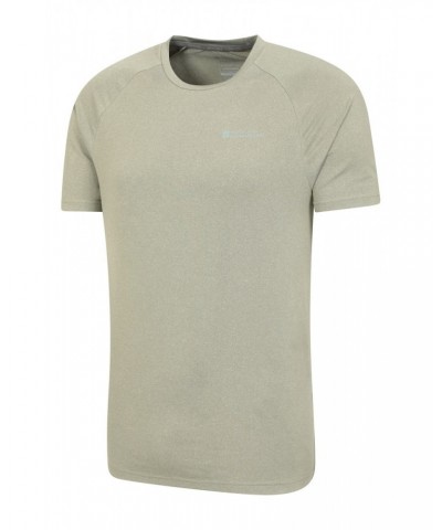 Agra Mens Melange T-Shirt Khaki $14.57 Active