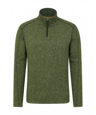 Idris Mens Half-Zip Fleece Dark Khaki $17.60 Fleece