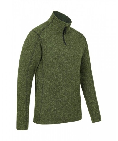 Idris Mens Half-Zip Fleece Dark Khaki $17.60 Fleece