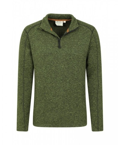 Idris Mens Half-Zip Fleece Dark Khaki $17.60 Fleece