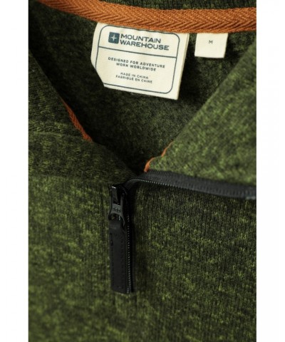 Idris Mens Half-Zip Fleece Dark Khaki $17.60 Fleece