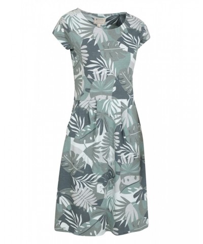 Sorrento Womens Printed Short Sleeve UV Dress Khaki $14.80 Dresses & Skirts