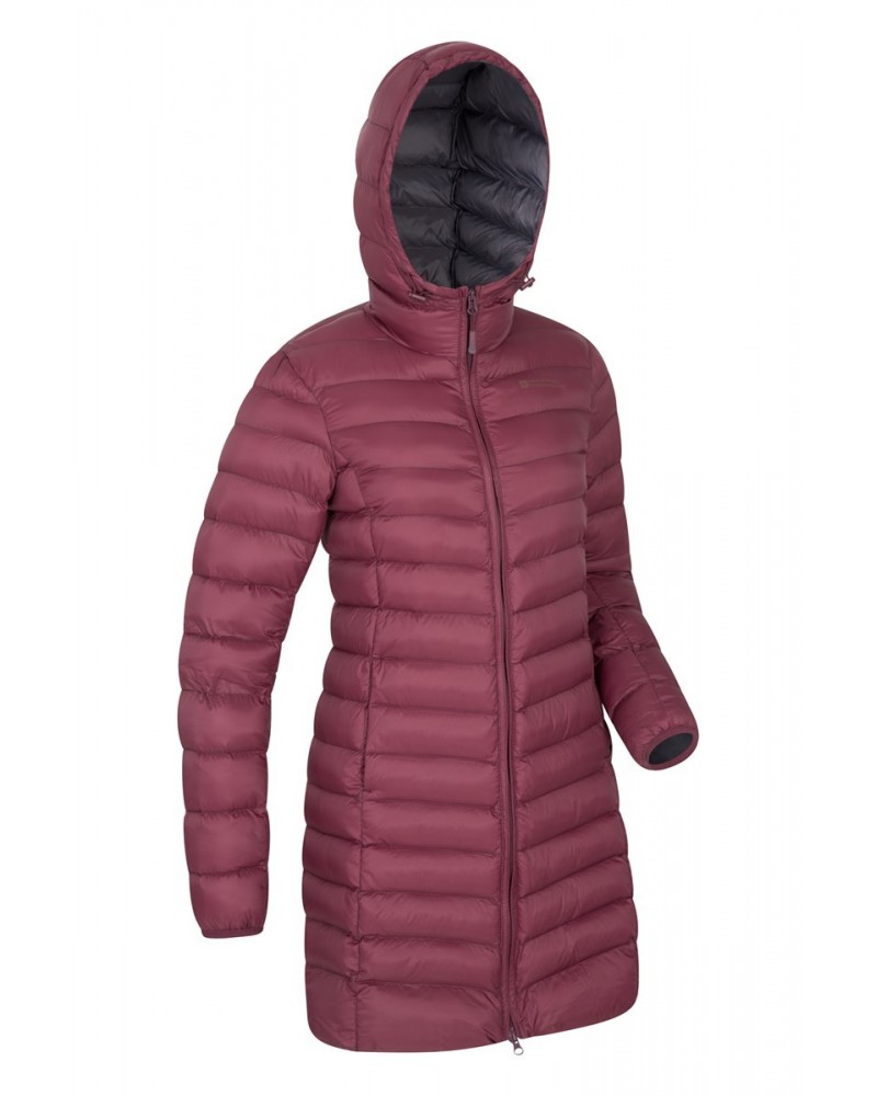 Florence Womens Long Insulated Jacket Berry $36.80 Jackets