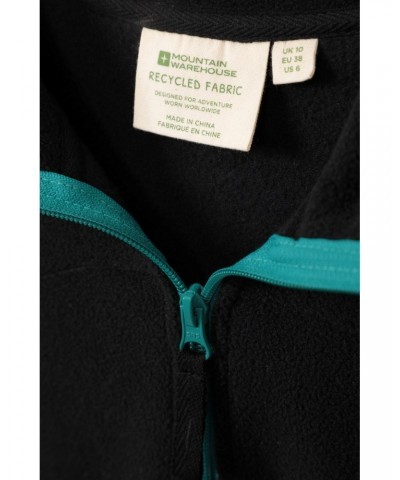 Recycled Womens Half-Zip Fleece Black $13.49 Fleece