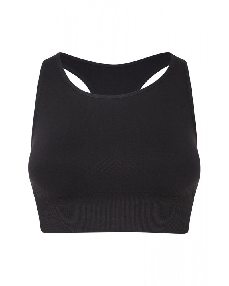 Longline Anti-chafe Seamless Bra Black $10.79 Active