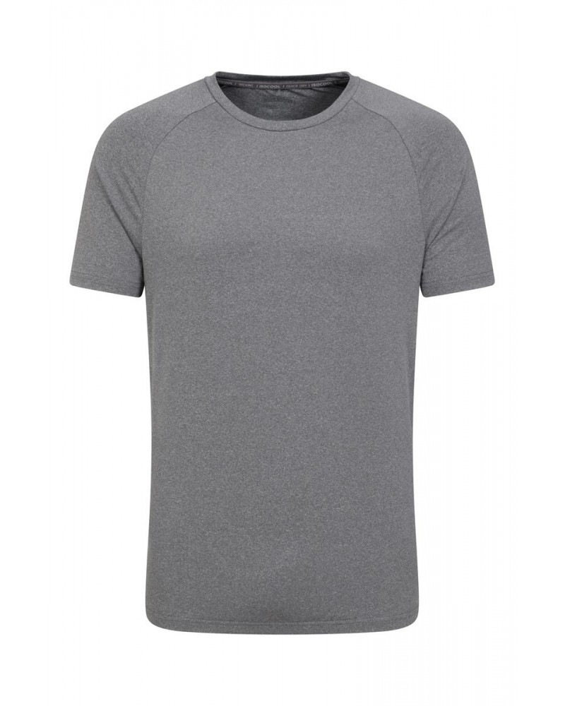 Agra Mens Melange T-Shirt Black $13.50 Active