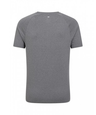 Agra Mens Melange T-Shirt Black $13.50 Active