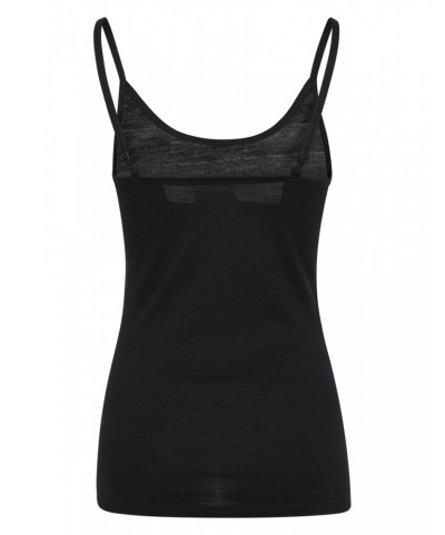 Merino Womens Cami Tank Top Black $18.47 Thermals