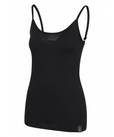 Merino Womens Cami Tank Top Black $18.47 Thermals