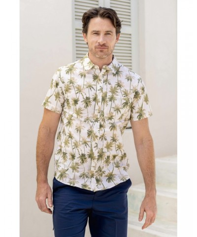 Hawaiian Short Sleeve Mens Shirt Unboxed White $19.79 Tops