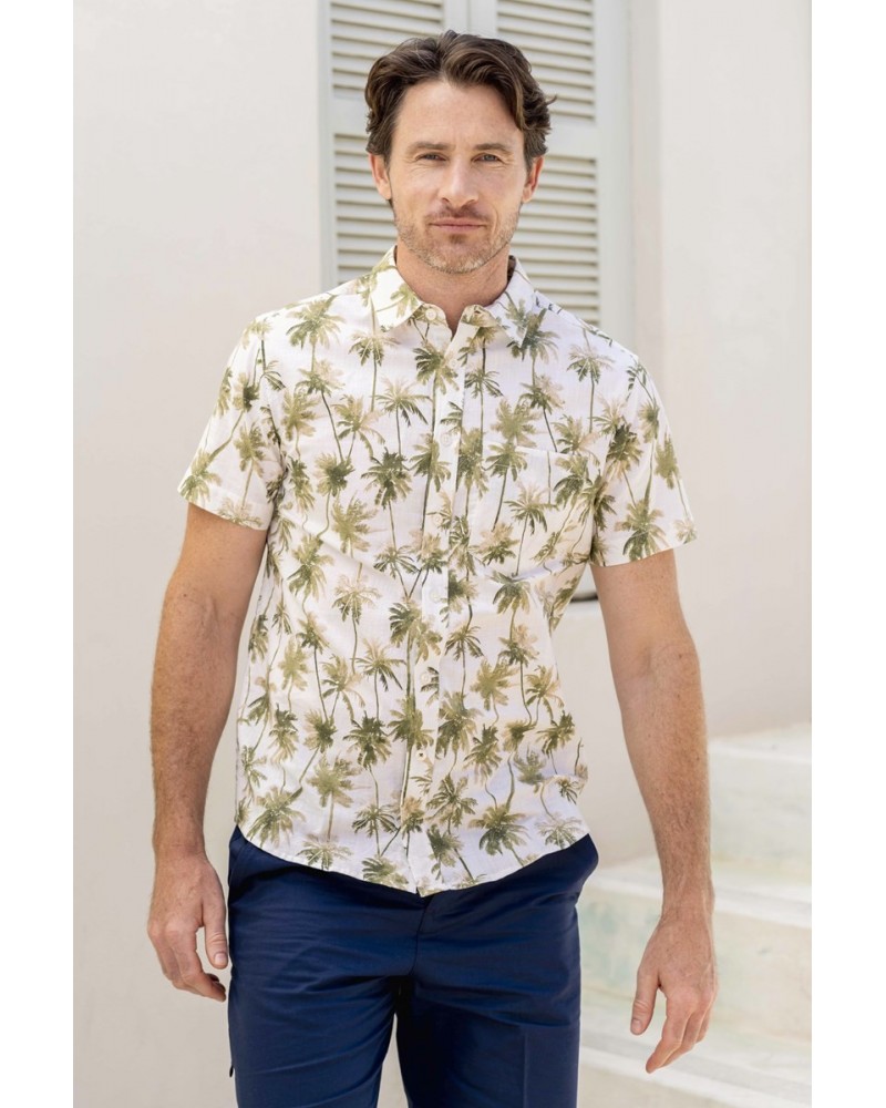 Hawaiian Short Sleeve Mens Shirt Unboxed White $19.79 Tops