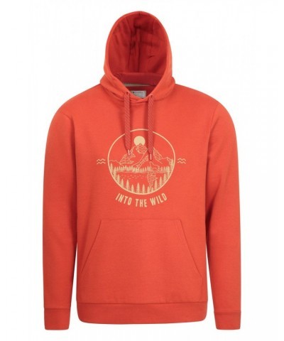 Into The Wild Mens Hoodie Orange $20.70 Loungewear