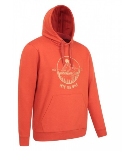 Into The Wild Mens Hoodie Orange $20.70 Loungewear