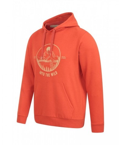 Into The Wild Mens Hoodie Orange $20.70 Loungewear