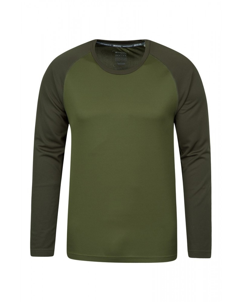 Endurance Mens Long Sleeved Top Khaki $12.53 Active