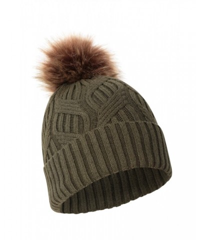 Florence Womens Pom Beanie Khaki $11.79 Accessories