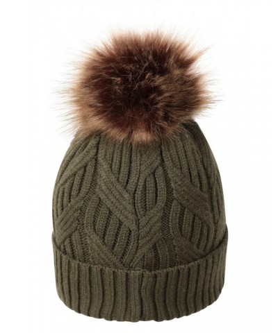 Florence Womens Pom Beanie Khaki $11.79 Accessories