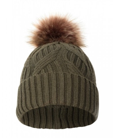 Florence Womens Pom Beanie Khaki $11.79 Accessories