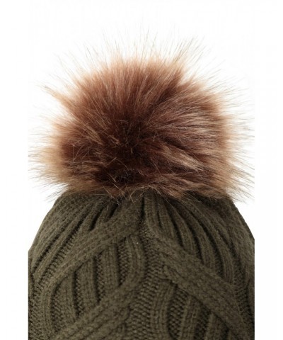 Florence Womens Pom Beanie Khaki $11.79 Accessories