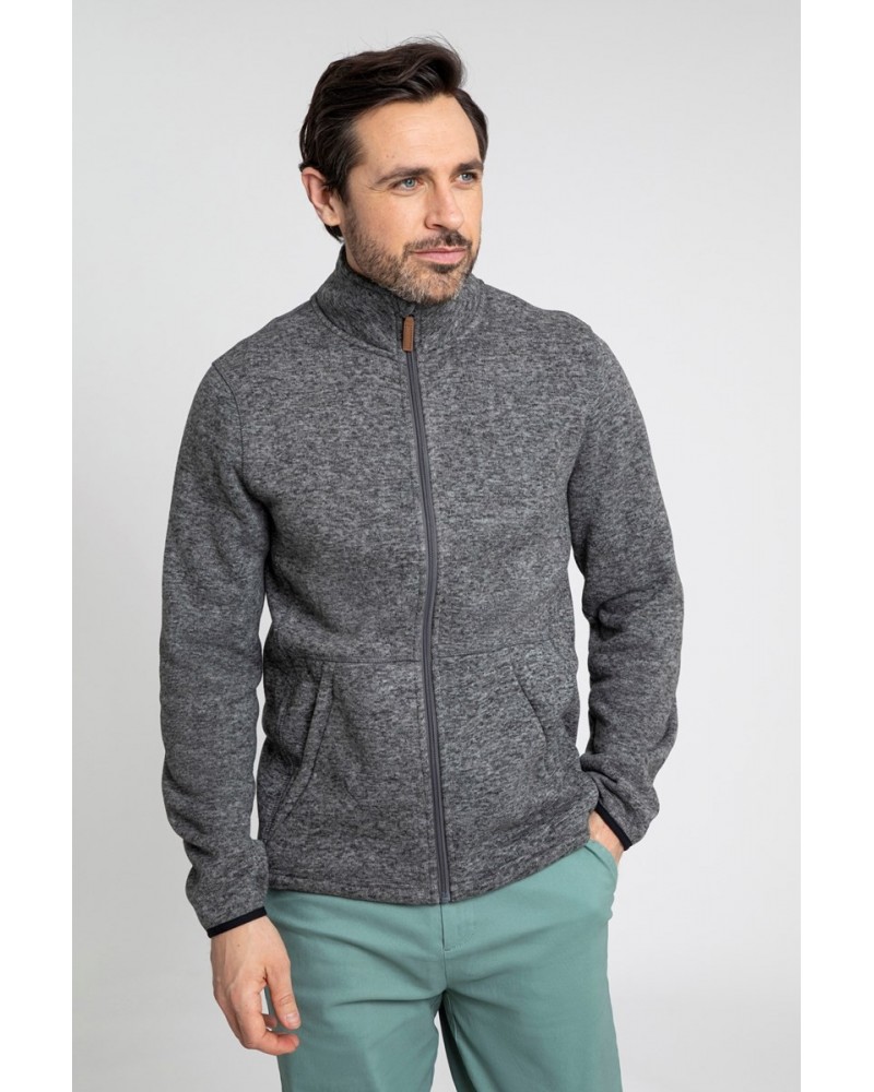 Idris II Mens Full-Zip Fleece Jacket Grey $16.34 Fleece