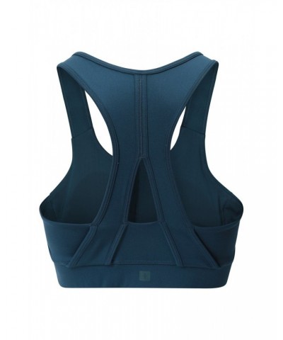 Recycled Mid-Support Womens Sports Bra Dark Teal $15.94 Active