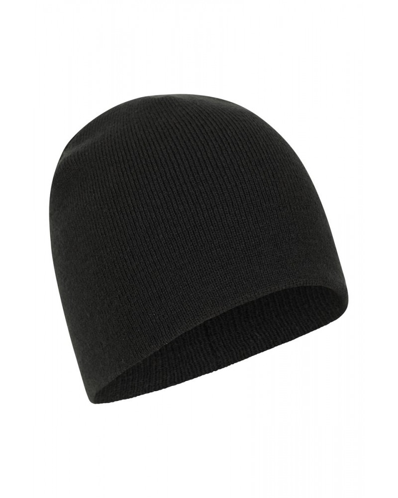 St Anton Mens Beanie Jet Black $9.68 Accessories