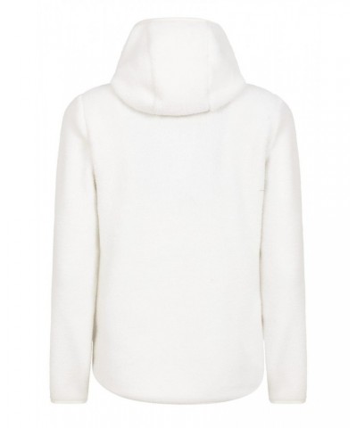 Cosmos Womens Recycled Hooded Fleece Cream $14.19 Fleece