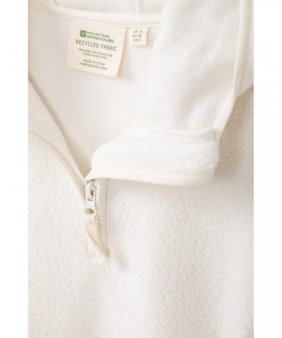 Cosmos Womens Recycled Hooded Fleece Cream $14.19 Fleece