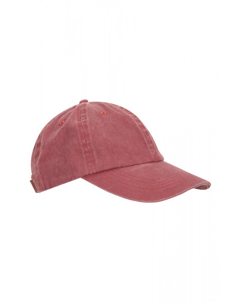 Washed Mens Baseball Cap Red $9.85 Accessories