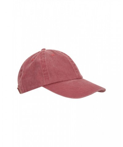 Washed Mens Baseball Cap Red $9.85 Accessories