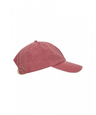 Washed Mens Baseball Cap Red $9.85 Accessories