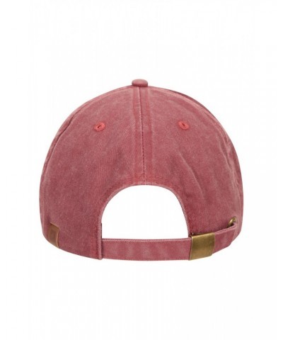 Washed Mens Baseball Cap Red $9.85 Accessories