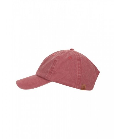 Washed Mens Baseball Cap Red $9.85 Accessories