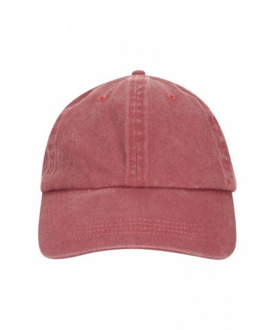 Washed Mens Baseball Cap Red $9.85 Accessories