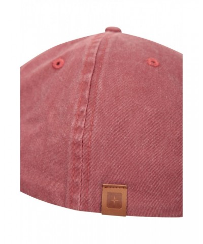 Washed Mens Baseball Cap Red $9.85 Accessories