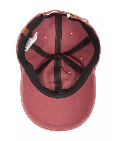 Washed Mens Baseball Cap Red $9.85 Accessories