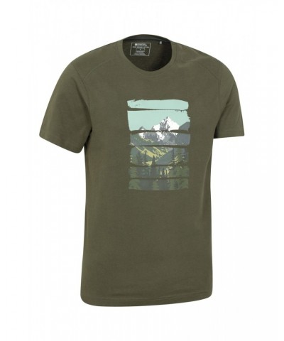 Picture Mountain Mens Organic T-Shirt Dark Khaki $19.46 Tops