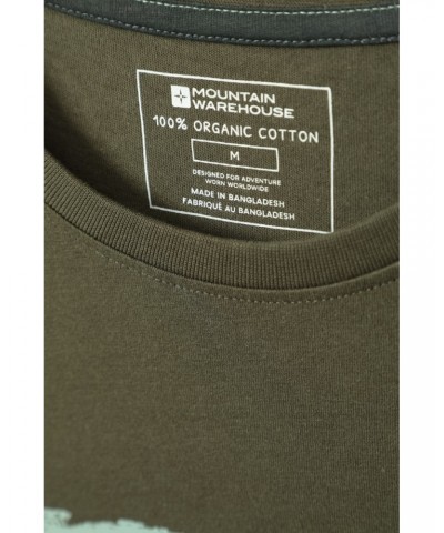 Picture Mountain Mens Organic T-Shirt Dark Khaki $19.46 Tops