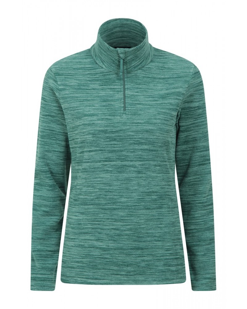 Snowdon Melange Womens Half-Zip Fleece Bright Green $14.74 Fleece