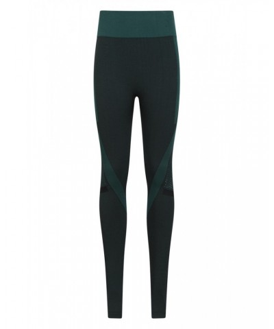 Track Womens High Waisted Seamless Leggings Dark Teal $17.39 Active