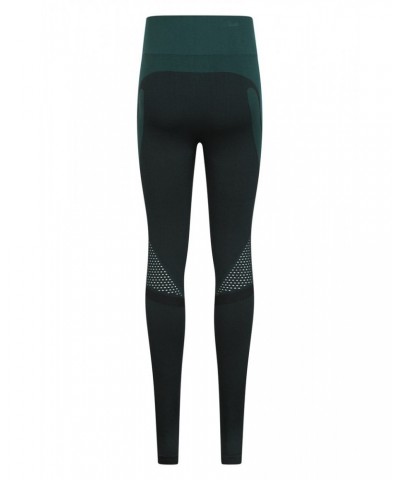 Track Womens High Waisted Seamless Leggings Dark Teal $17.39 Active